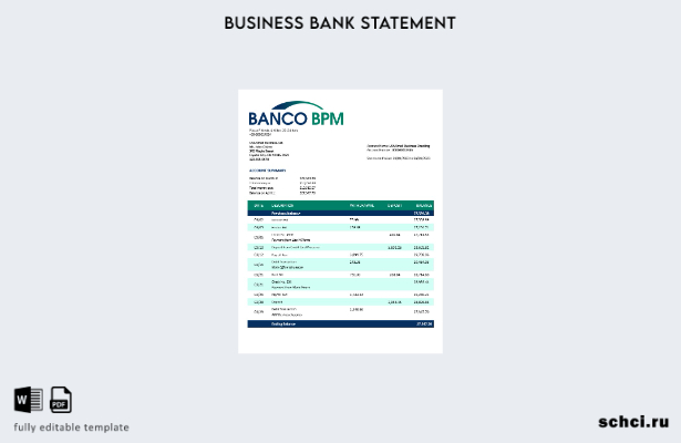 цифровая загрузка отчета о предприятии Banco BPM в формате Word и PDF шаблона